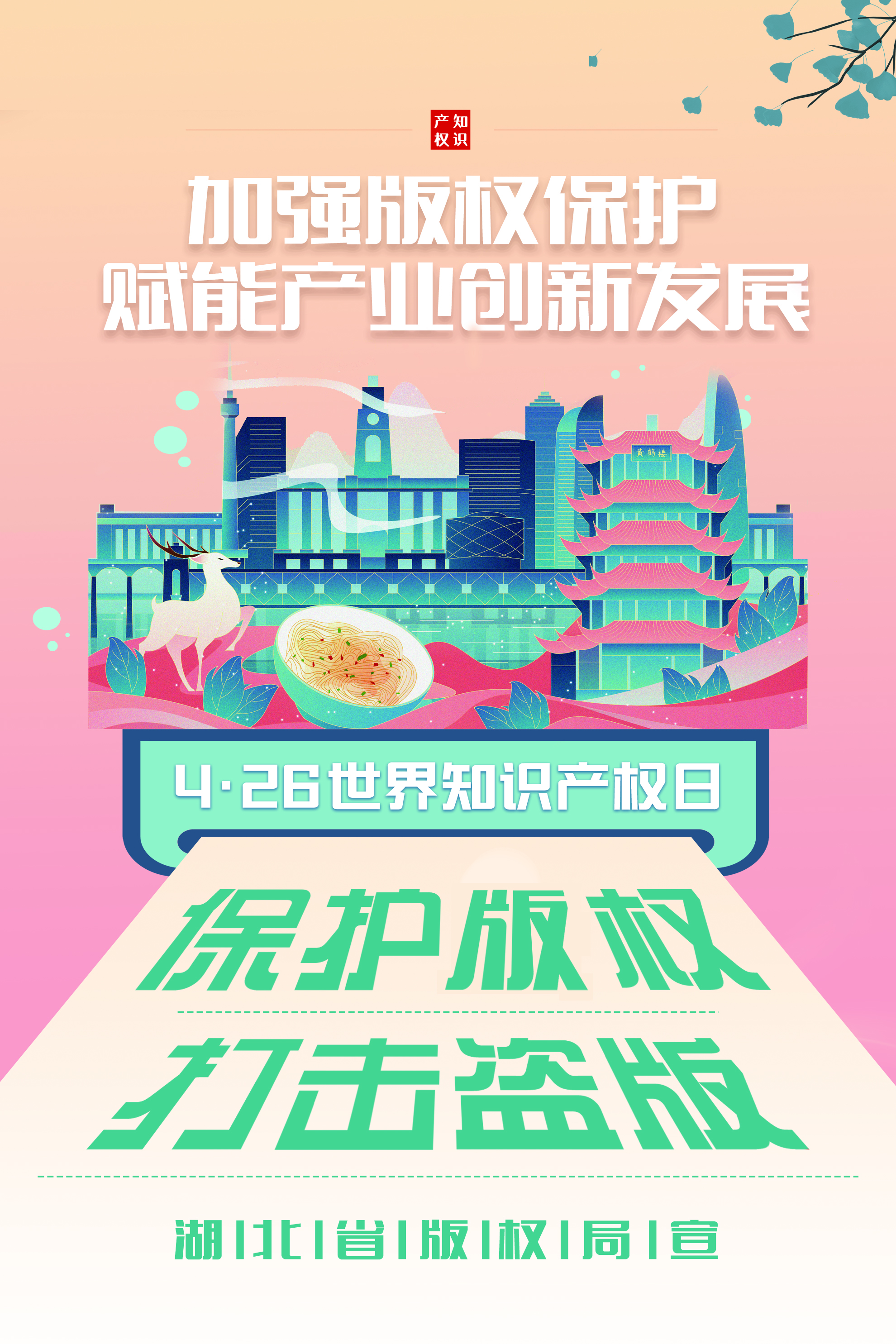湖北省版权局4.26版权周宣传海报
