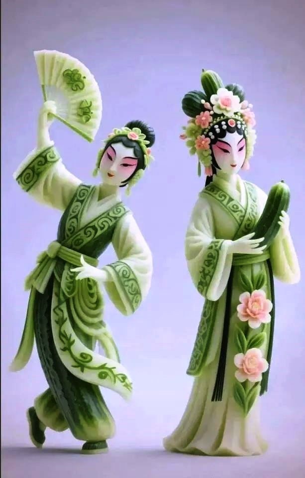 创意版权作品展示:青瓜遇见国粹
