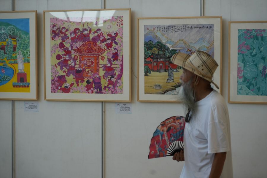 全国农民画创作交流邀请展在湖北黄冈市举行