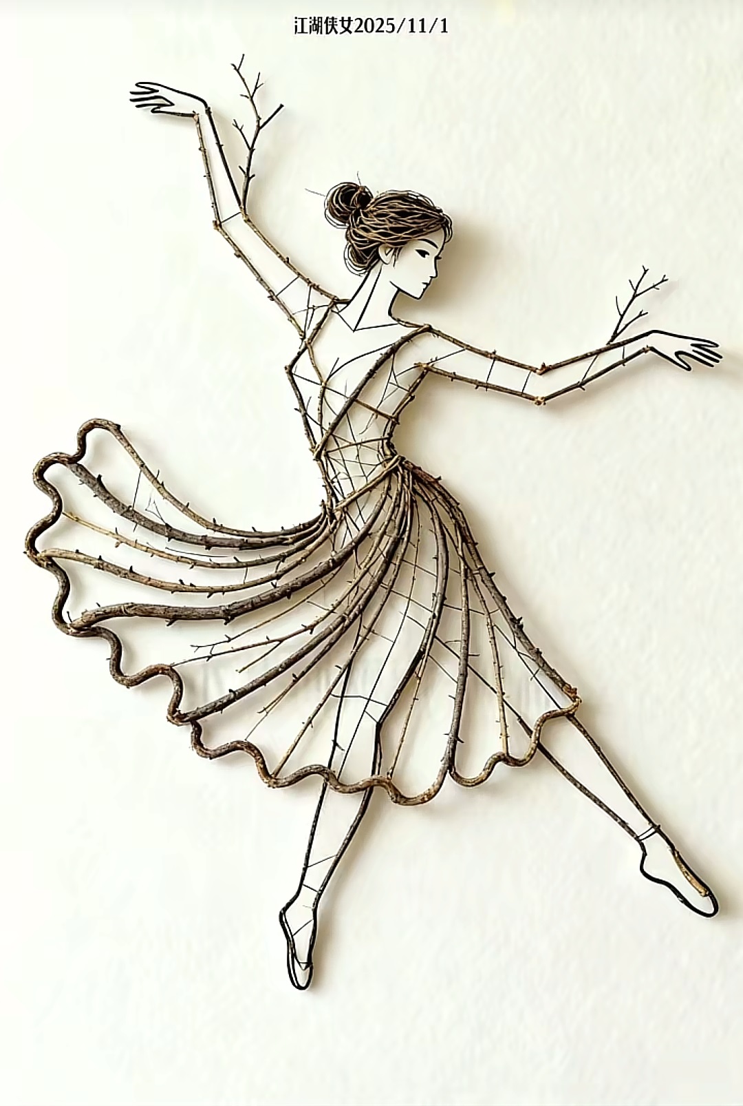 树枝画艺术欣赏