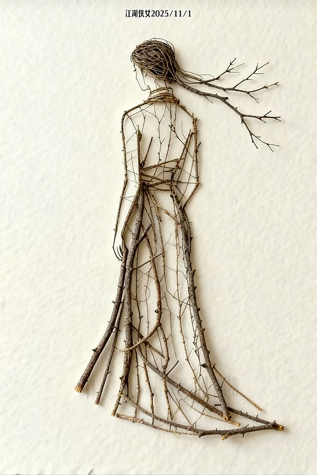 树枝画艺术欣赏