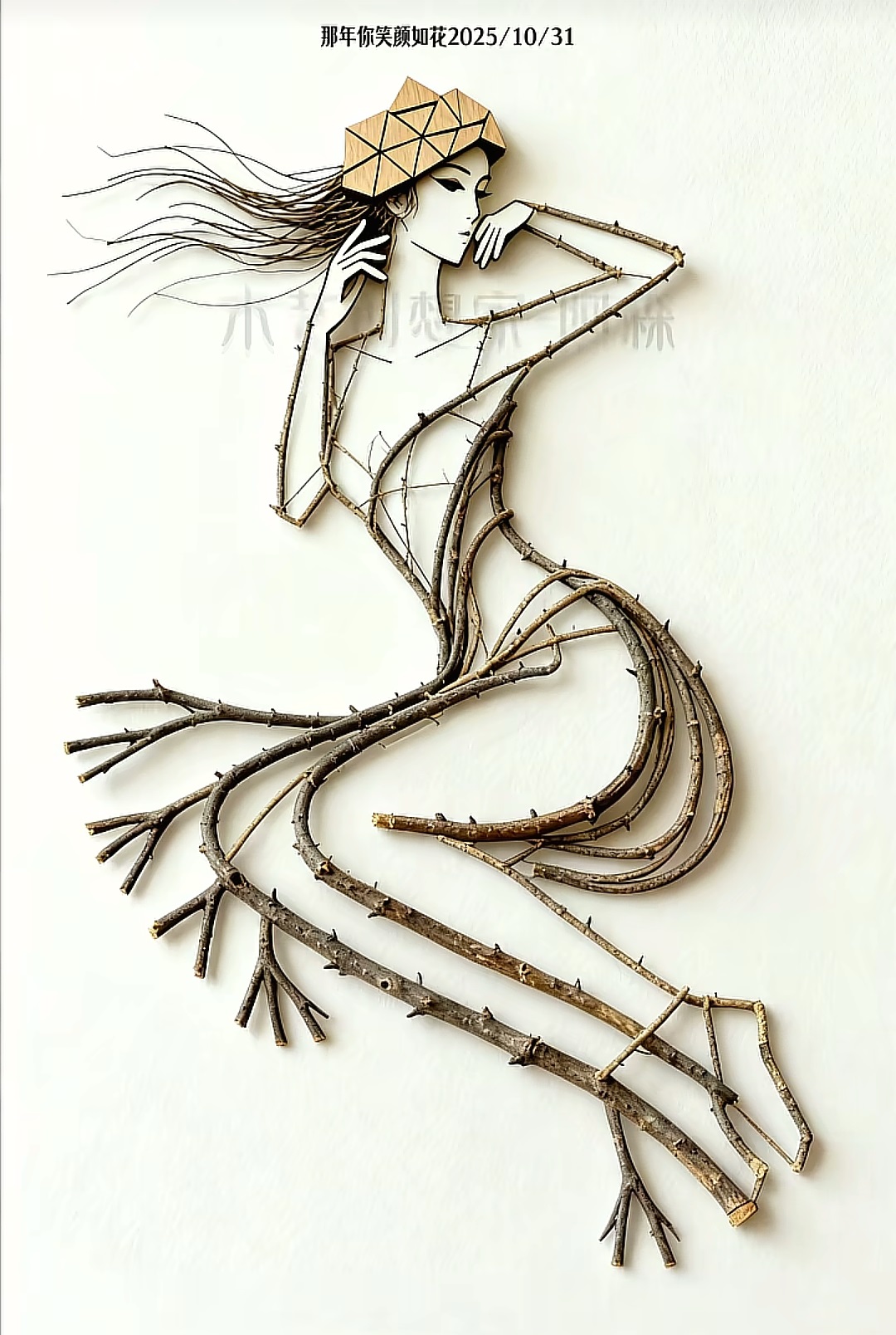 树枝画艺术欣赏