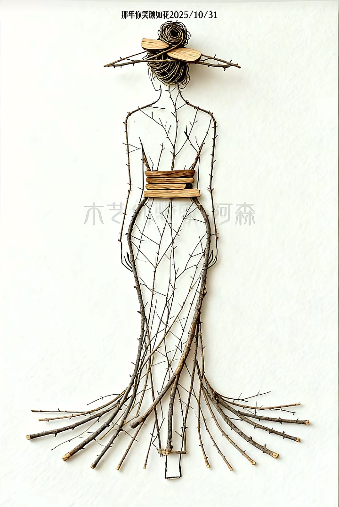 树枝画艺术欣赏