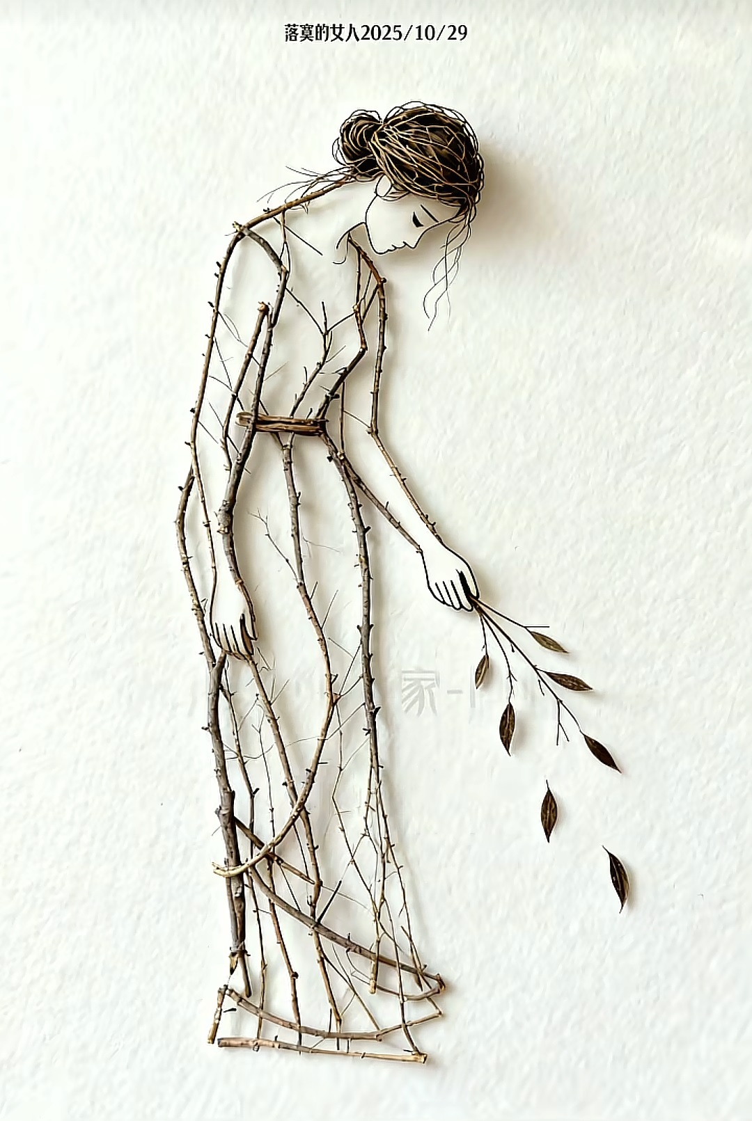 树枝画艺术欣赏