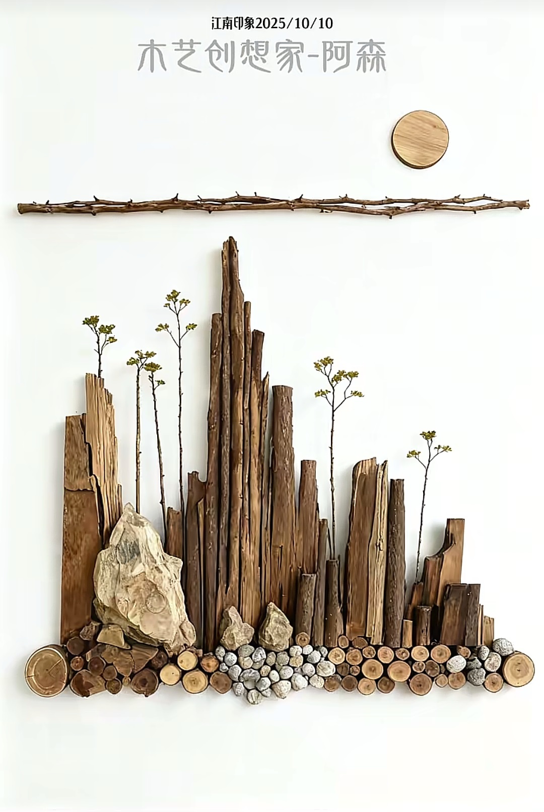 树枝画艺术欣赏