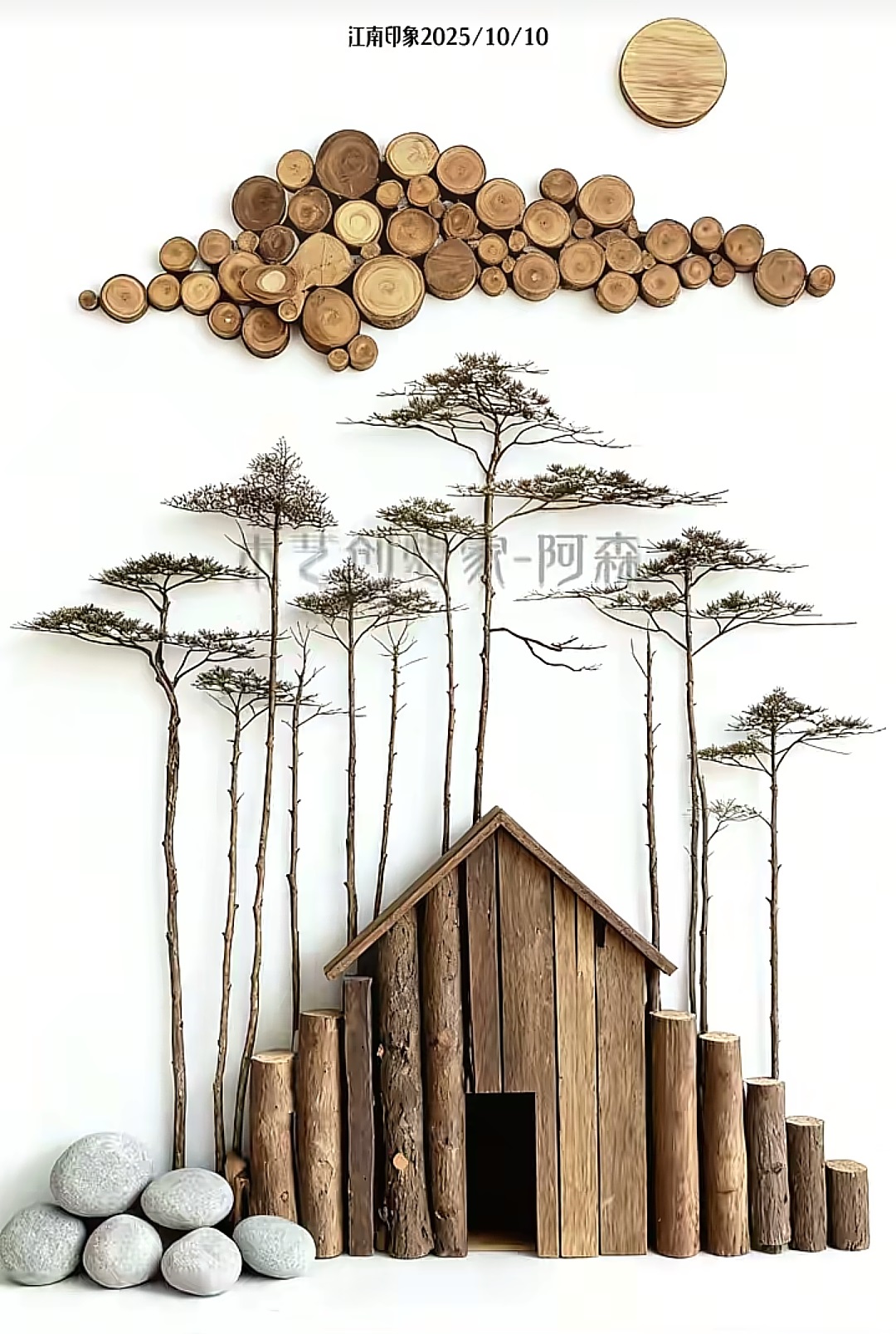 树枝画艺术欣赏