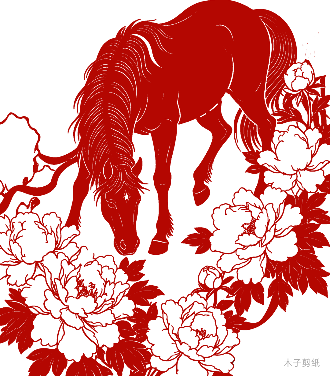迎世界马年，赏红马剪纸作品