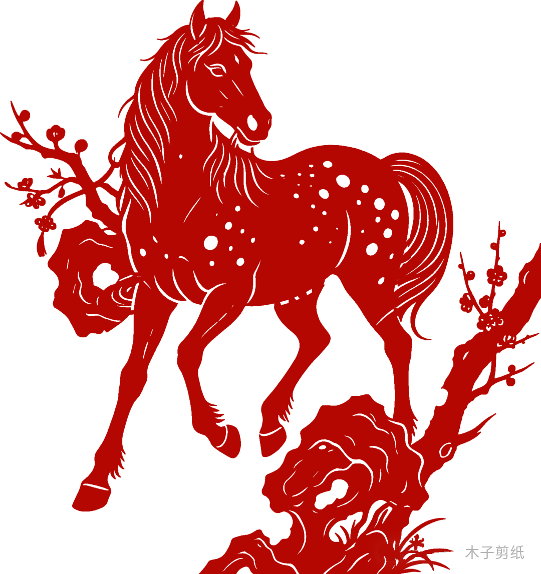 迎世界马年，赏红马剪纸作品