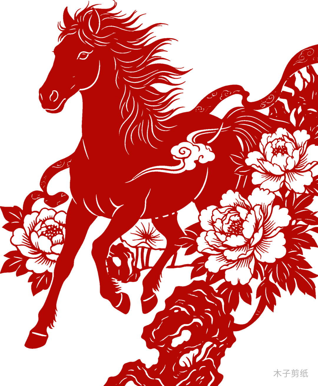 迎世界马年，赏红马剪纸作品