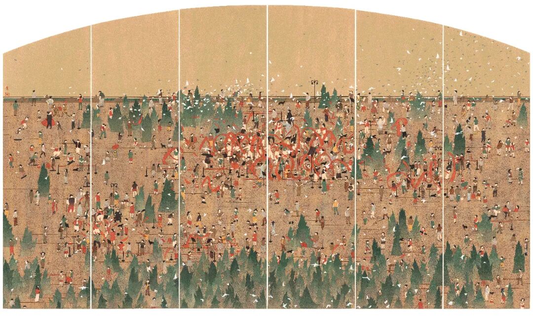 湖北美术院李芳和脱胶版画